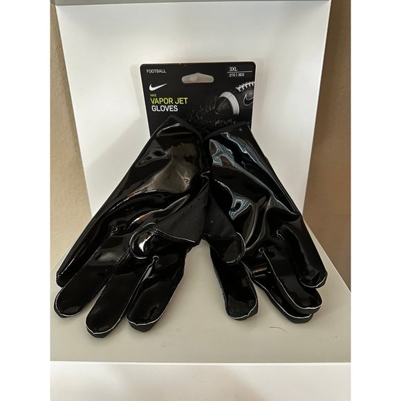 Nike Air Jordan Vapor Jet Football Gloves Black White Receiver DA1749-091 Sz 3XL - Picture 2 of 3
